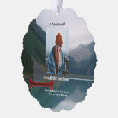 Christian Memorial Wilderness Lake Canoe オーナメントカード (左)