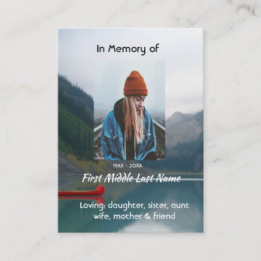 Christian Memorial Wilderness Lake Canoe 名刺 (正面)