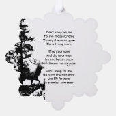 Christian Memory Keepsake Masculine Stag Deer オーナメントカード (裏面)