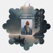 Christian Memory Keepsake Wilderness Lake Canoe オーナメントカード (正面)