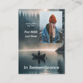 Christian Memory Keepsake Wilderness Lake Canoe 名刺 (正面)