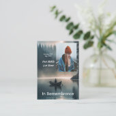 Christian Memory Keepsake Wilderness Lake Canoe 名刺 (スタンド正面)