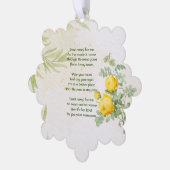 Christian Memory Photo Yellow Roses Garden Flowers オーナメントカード (左)