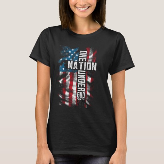 christian men  bible verse faith  patriotic 4th of tシャツ (正面)