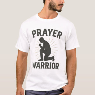Christian Men’s T-Shirt, Prayer Warrior Bold Faith Tシャツ