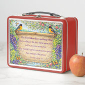 Christian Metal Lunchbox Floral Scripture Gift メタルランチボックス (インサイチュ)
