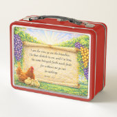 Christian Metal Lunchbox Floral Scripture Gift メタルランチボックス (裏面)