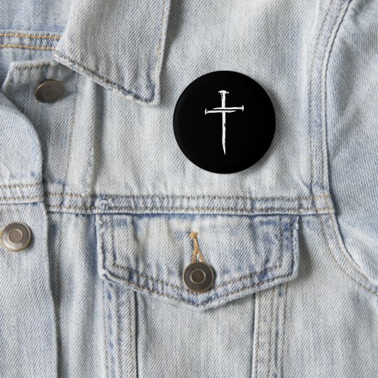 Christian Minimalist Three Nails Cross Religious J 缶バッジ (インサイチュ)