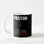 Christian Minister Word Cloud Church Pastor Apprec コーヒーマグカップ (左)