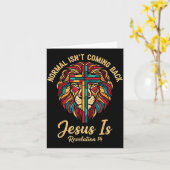 Christian Mosaic Normal Isn't Coming Back Jesus Is カード (黄色い花)