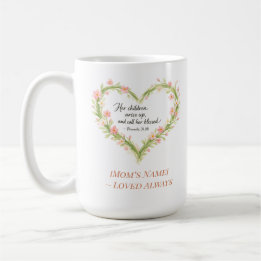 Christian Mother’s Day Floral Heart Mug コーヒーマグカップ