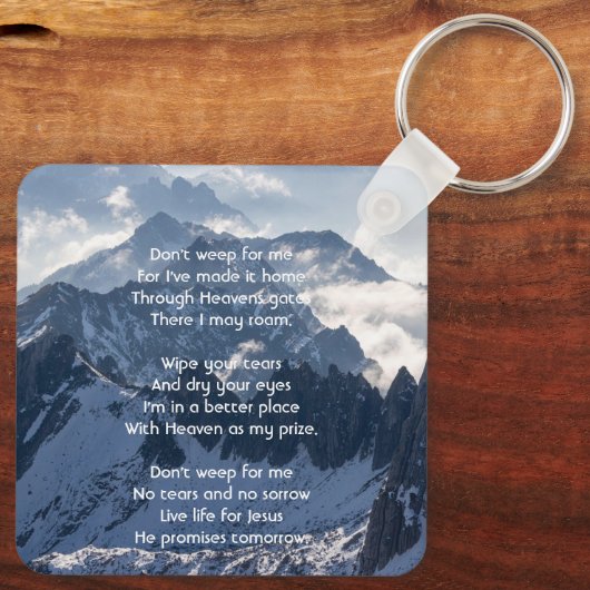 Christian Mountains Alpine Memorial Keepsake キーホルダー (裏面)