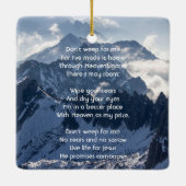 Christian Mountains Alpine Memorial Keepsake セラミックオーナメント (裏面)