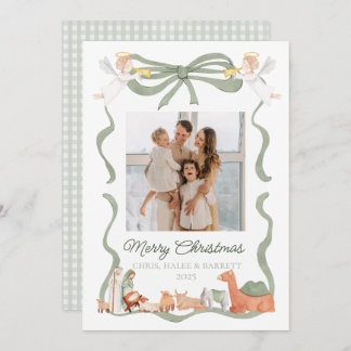 Christian Nativity Photo Greeting Christmas Card シーズンカード