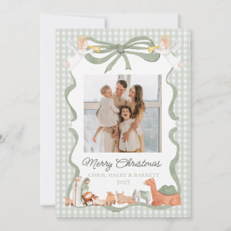 Christian Nativity Photo Greeting Christmas Card シーズンカード