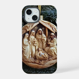 Christian Nativity Scene Phone Case – Baby Jesus iPhone 15ケース