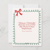 Christian Nativity Scene Religious Christmas シーズンカード (裏面)