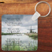 Christian Netherlands windmill  Memorial Keepsake  キーホルダー (裏面)