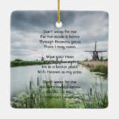 Christian Netherlands Windmill Memorial Keepsake  セラミックオーナメント (裏面)