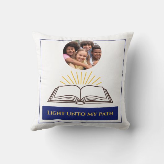 Christian Open Bible Rays Word of God クッション (裏面)