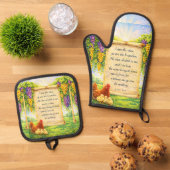 Christian Oven Mitt & Potholder Set 鍋つかみ&鍋敷きセット (トップダウン)