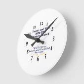 Christian Pastor Retirement Clock ラウンド壁時計 (傾斜)