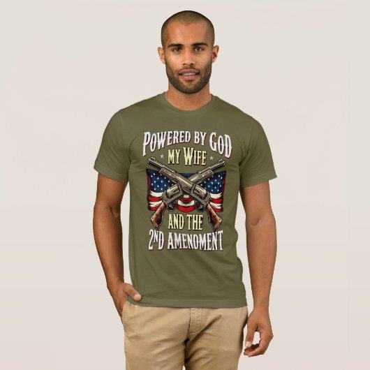 Christian Patriotic God Wife 2nd Amendment Tシャツ (正面フル)