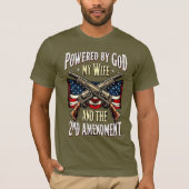 Christian Patriotic God Wife 2nd Amendment Tシャツ (正面)