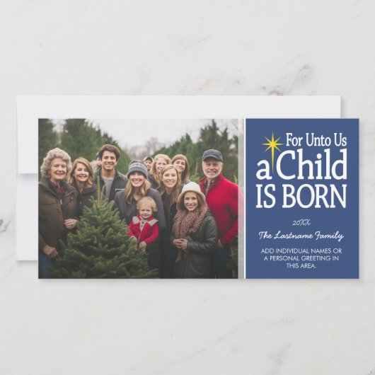 Christian Photo Christmas – 子供は生まれ シーズンカード (正面)