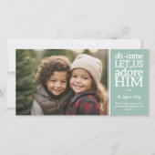Christian Photo - Christmas Oh 来 Let Us Adore シーズンカード (正面)