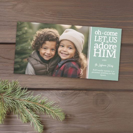 Christian Photo - Christmas Oh 来 Let Us Adore シーズンカード