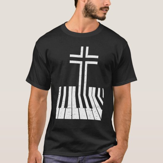 Christian Piano Player Funny Design Piano Teacher Tシャツ (正面)