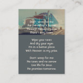 Christian Pic Keepsake Semi Truck Tractor Trailer 名刺 (正面)