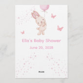 Christian Pink Girl Baby Shower Invitation 招待状 (裏面)