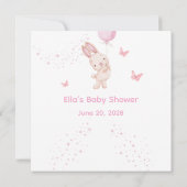 Christian Pink Girl Baby Shower Thank You Card サンキューカード (裏面)