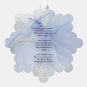 Christian Pocket Keepsake Memorial Wolf  オーナメントカード (裏面)