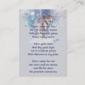 Christian Pocket Keepsake Memorial  Wolf 名刺 (正面)