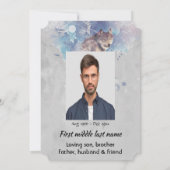 Christian Pocket Keepsake Memorial  Wolf 招待状 (裏面)