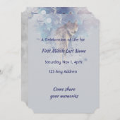 Christian Pocket Keepsake Memorial  Wolf 招待状 (正面/裏面)