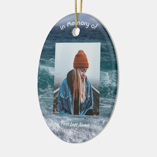 Christian Poem Memorial Keepsake Ocean Sea Beach セラミックオーナメント (左)