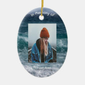 Christian Poem Memorial Keepsake Ocean Sea Beach セラミックオーナメント (正面)