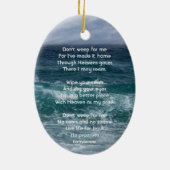 Christian Poem Memorial Keepsake Ocean Sea Beach セラミックオーナメント (裏面)