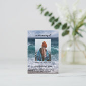 Christian Poem Memorial Keepsake Ocean Sea Beach 名刺 (スタンド正面)