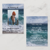 Christian Poem Memorial Keepsake Ocean Sea Beach 名刺 (正面/裏面)