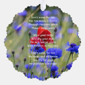 Christian Poppy Cornflower Meadow Memorial  オーナメントカード (裏面)