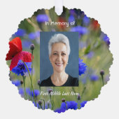 Christian Poppy Cornflower Meadow Memorial  オーナメントカード (正面)