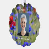 Christian Poppy Cornflower Meadow Memorial  オーナメントカード (左)