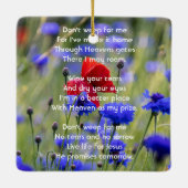 Christian Poppy Cornflower Meadow Memorial  セラミックオーナメント (裏面)