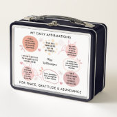 Christian Positive Daily Affirmations Teacher メタルランチボックス (正面)