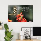 Christian Poster - Butterfly - New Creation ポスター (ホームオフィス)